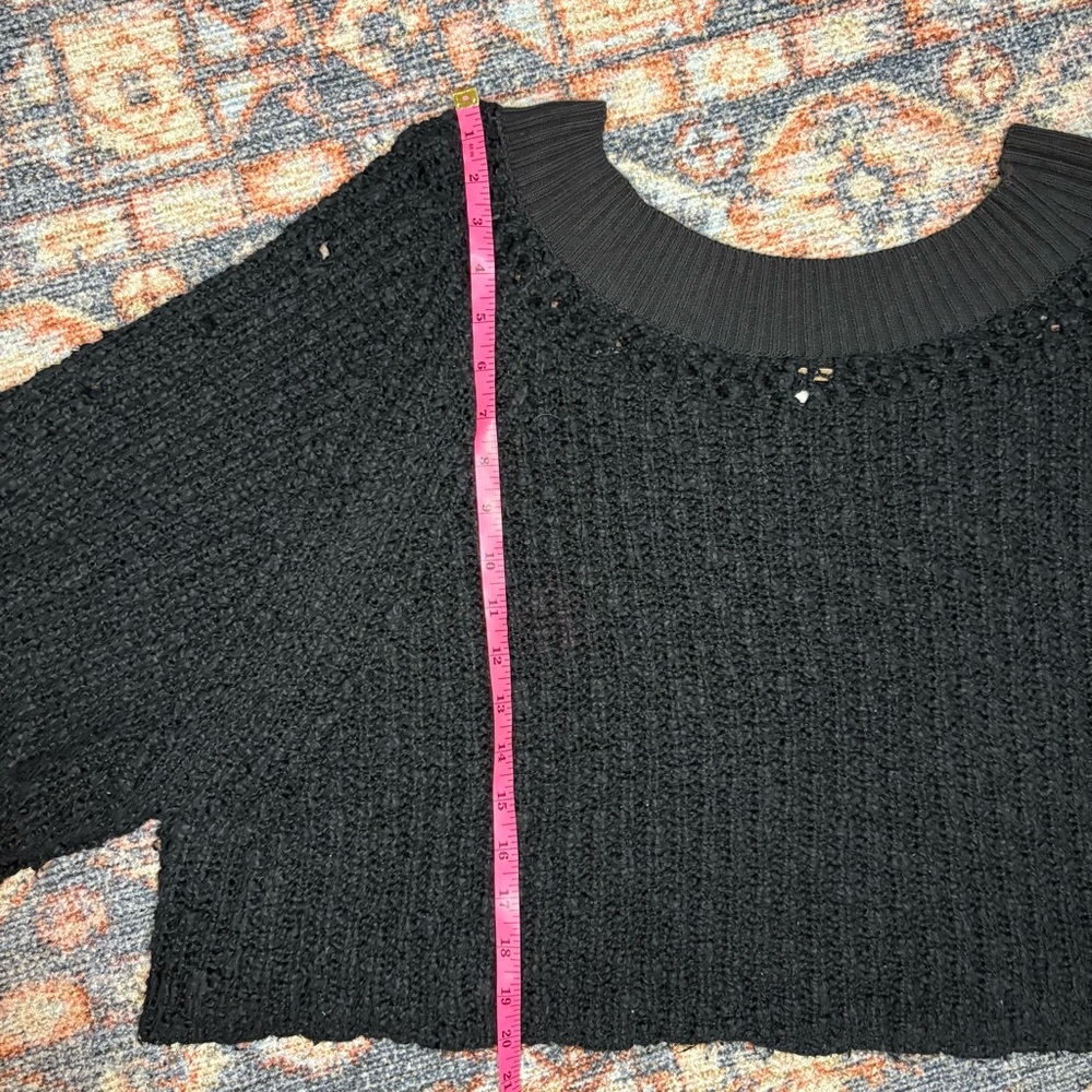 Free People Pandora's Boatneck Sweater in black size Small Oversized - Picture 11 of 13